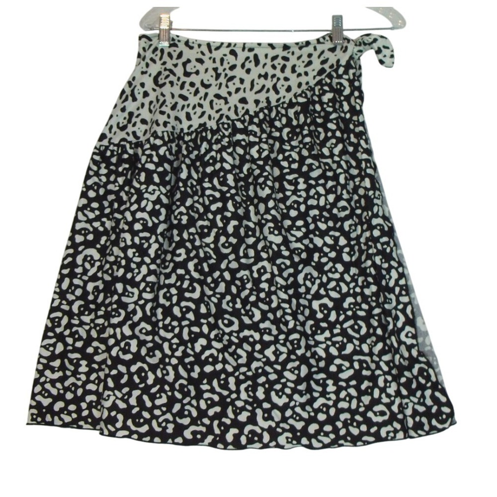 Vintage 80s/90s Catalina Swim Coverup Wrap Skirt Black and White Size Medium USA